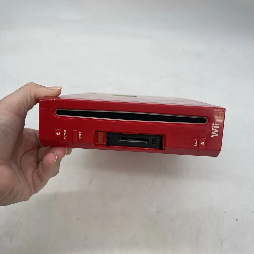 Nintendo Wii Gamecube Compatible Red Console RVL-001 Tested Works Console ONLY
